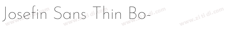 Josefin Sans Thin Bo字体转换